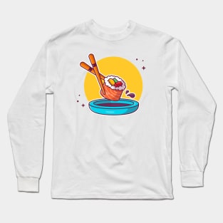 Sushi, Chopstick And Shoyu Long Sleeve T-Shirt